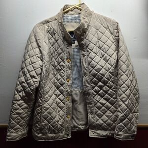Nautica beige quilted barn jacket